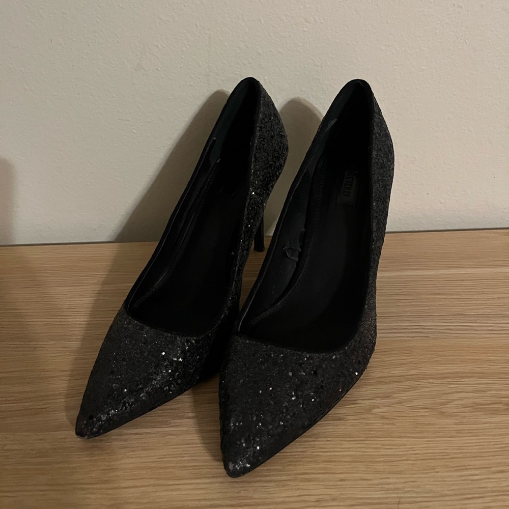Black Sparkly Heels Forever 21 Women’s Size 10
